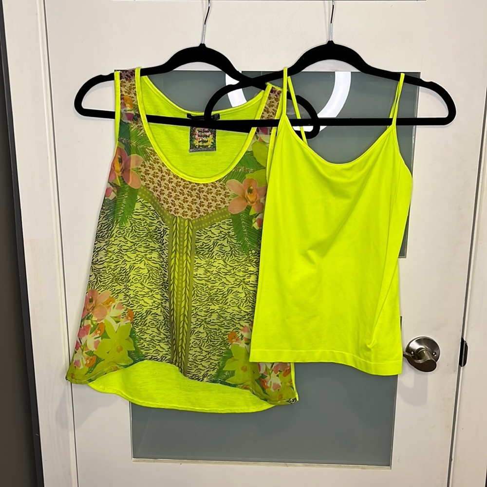 Beautiful bright tops. Both together for $15